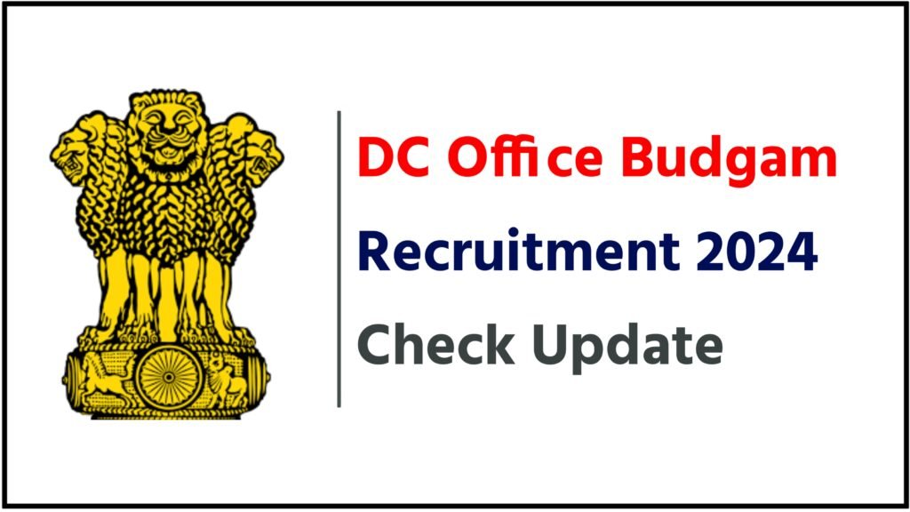 DC Office Budgam Recruitment 2024